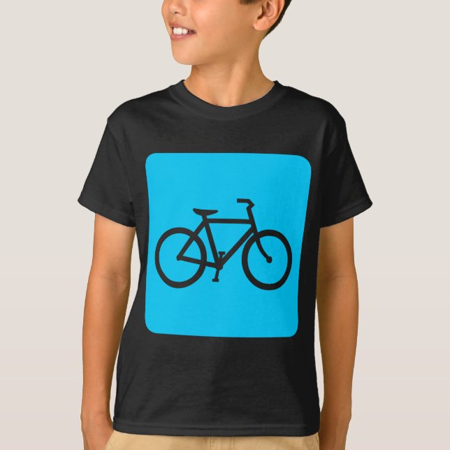T-shirt Panneau de vélo - Sky Blue (Devant)