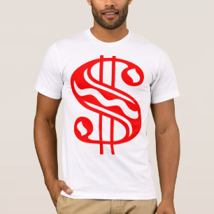 T-shirt Panneau dollar - Rouge