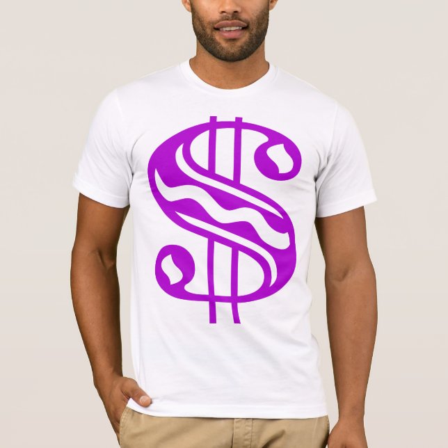 T-shirt Panneau Dollar - Violet (Devant)
