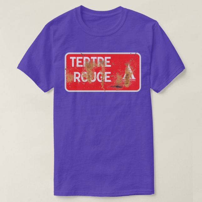 T-shirt Panneau du camping Le Mans Tertre Rouge Rusty (Design devant)