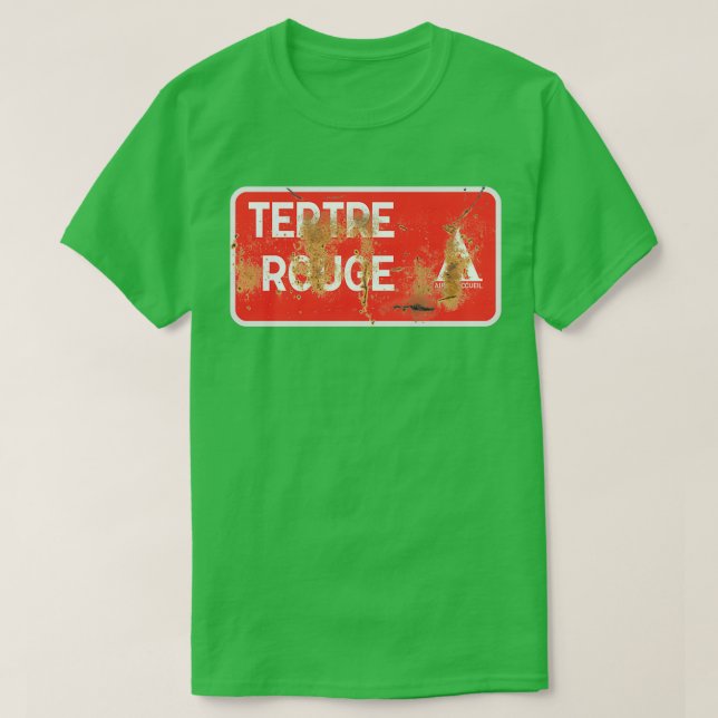 T-shirt Panneau du camping Le Mans Tertre Rouge Rusty (Design devant)