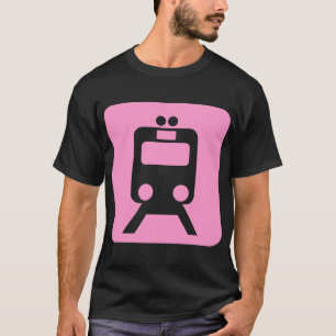 T-shirt Panneau du train - Rose