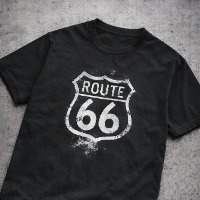 Panneau en détresse Route 66 vintage Americana Voy