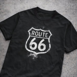 T-shirt Panneau en détresse Route 66 vintage Americana Voy