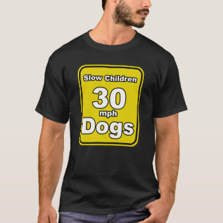 T-shirt Panneau Enfants Chiens Lent