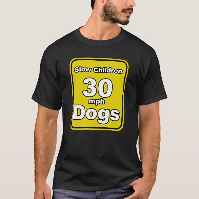 T-shirt Panneau Enfants Chiens Lent (Devant)