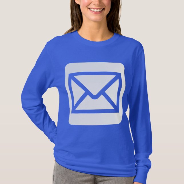 T-shirt Panneau Enveloppe - Blanc (Devant)