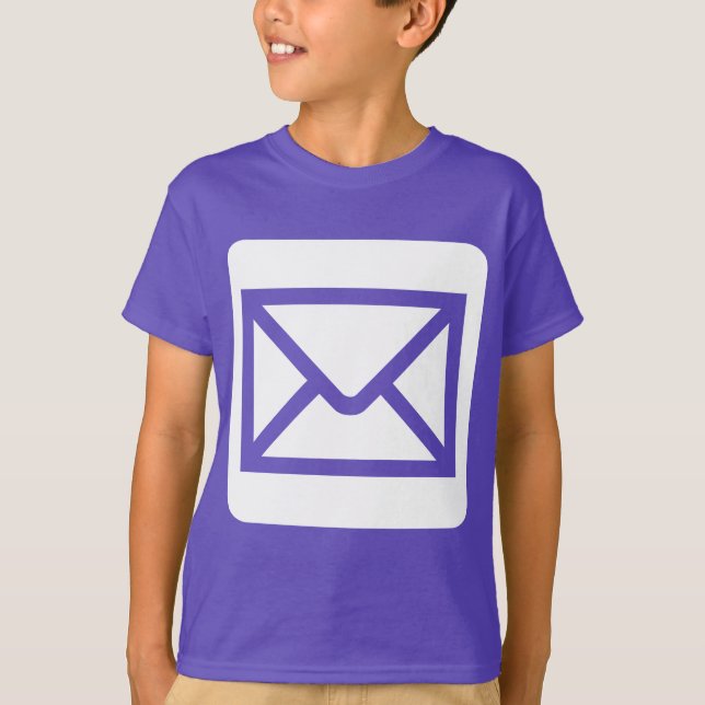 T-shirt Panneau Enveloppe - Blanc (Devant)