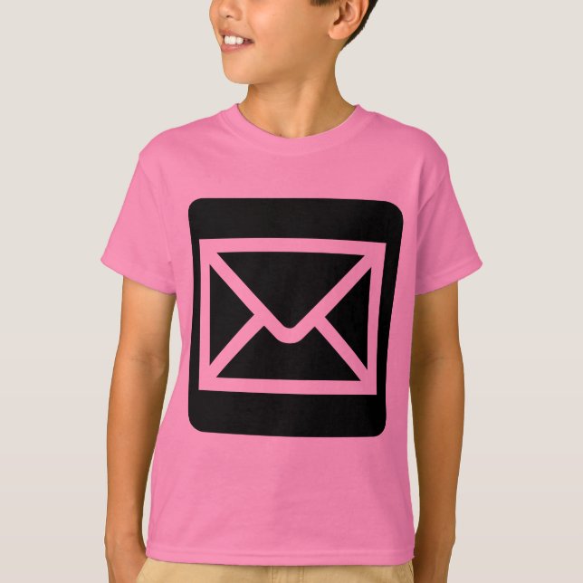T-shirt Panneau Enveloppe - Noir (Devant)