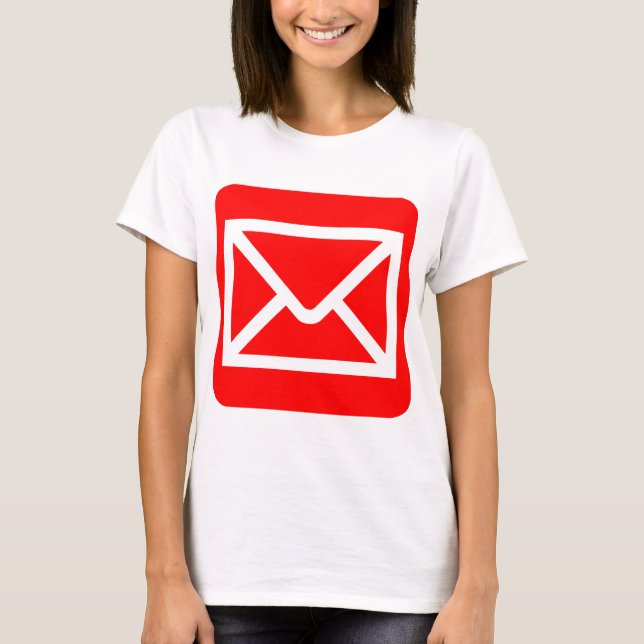 T-shirt Panneau Enveloppe - Rouge (Devant)