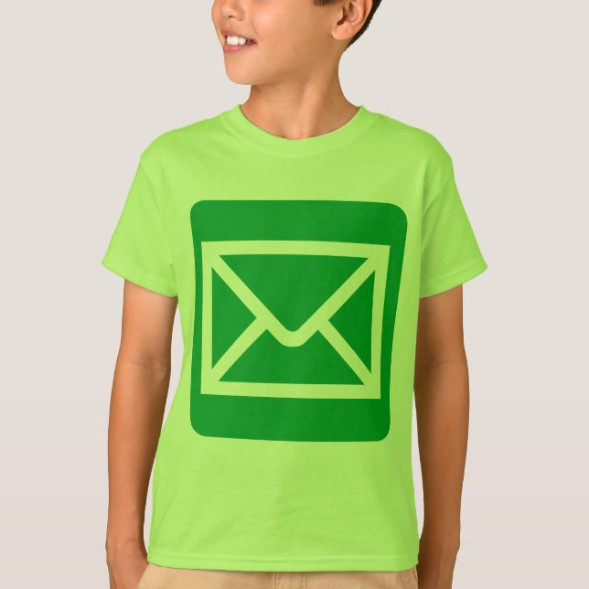 T-shirt Panneau Enveloppe - Vert herbe (Devant)