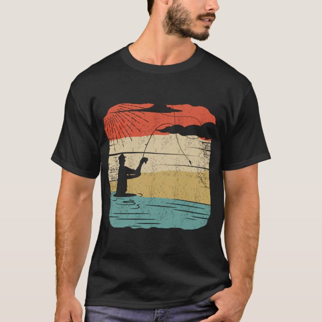 T-shirt Panneau et badge de tournoi de pêche (Devant)