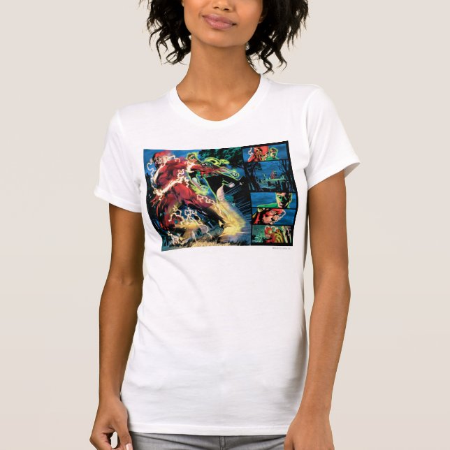 T-shirt Panneau Flash et Lanterne verte (Devant)