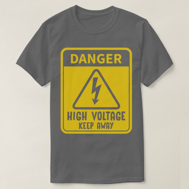 T-shirt Panneau haute tension danger (Design devant)