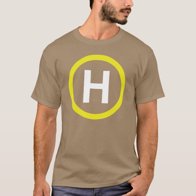 T-shirt Panneau héliport (Devant)