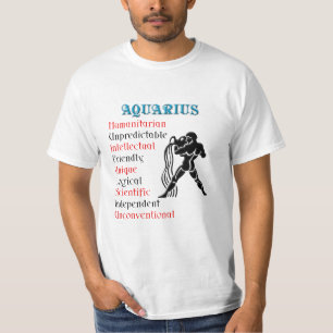 T-shirt Panneau Horoscope Zodiaque Aquarius