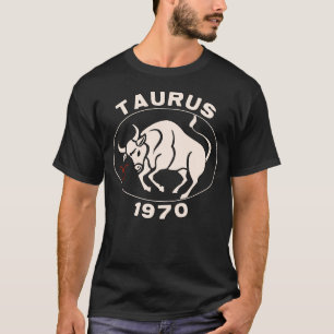 T-shirt Panneau Horoscope Zodiaque Bull Taurus 1970