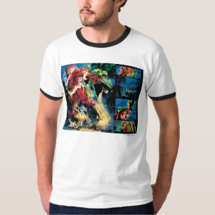 T-shirt Panneau instantané et vert de lanterne