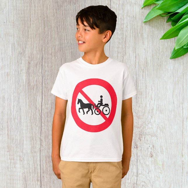 T-shirt Panneau Interdiction Véhicules Attelés (Créateur téléchargé)