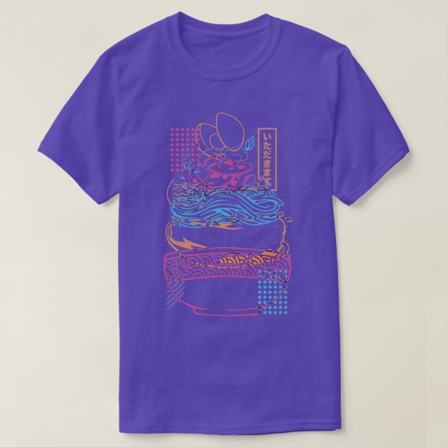 T-shirt Panneau néon nouilles Ramen par Tobe Fonseca (Design devant)