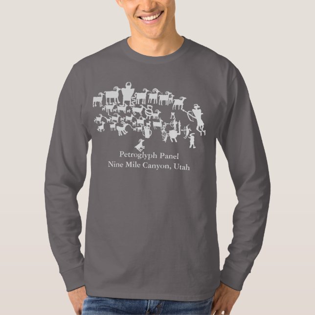 T-shirt Panneau Petroglyph La Grande Chasse (Devant)