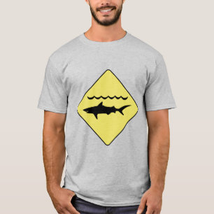 T-shirt Panneau 'requins avertissement' jaune