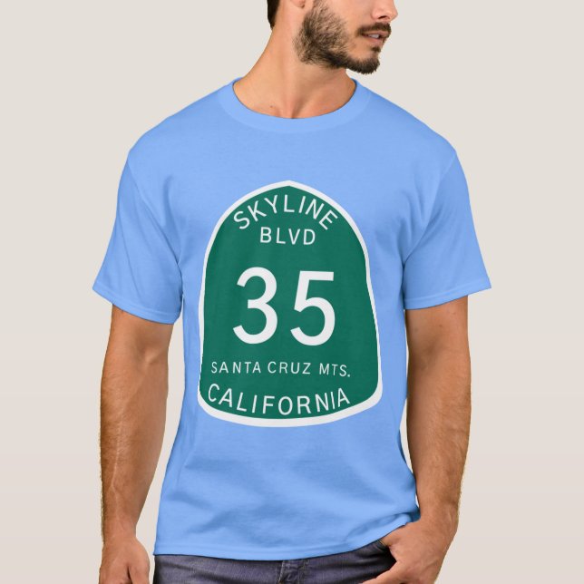 T-shirt Panneau Route 35 Skyline Boulevard Mts (Devant)