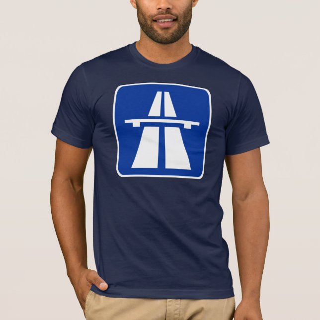 T-shirt Panneau routier allemand d'autoroute (Devant)