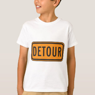 T-shirt Panneau routier de détour