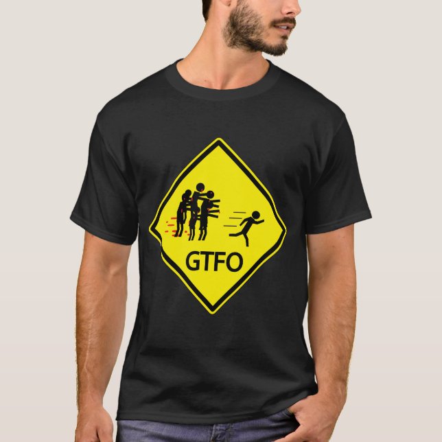 T-shirt Panneau routier de zombi - GTFO (Devant)