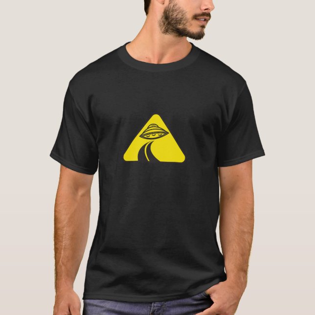 T-shirt Panneau routier d'UFO (Devant)