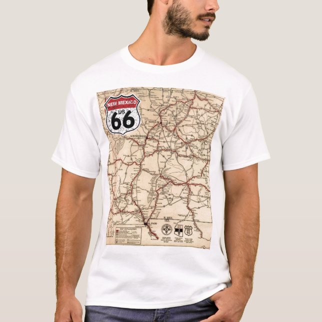 T-shirt Panneau routier historique de route (Devant)