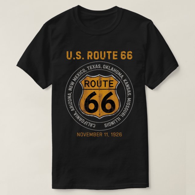 T-shirt Panneau routier Route 66 (Design devant)
