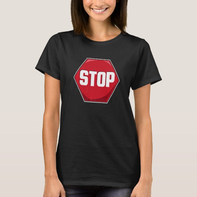 T-shirt Panneau routier Stop (Devant)