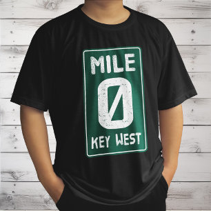T-shirt Panneau routier vintage Mile 0 Key West Floride