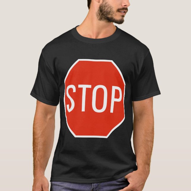 T-shirt Panneau Stop (Devant)