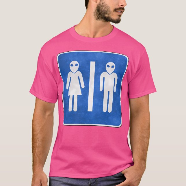 T-shirt Panneau Toilette Alien (Devant)