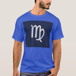 T-shirt Panneau Virgo Zodiac couleur carbone bleu marine