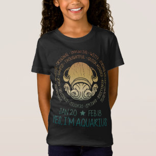 T-Shirt Panneau Zodiac Aquarius - Featur Personnalité Aqua