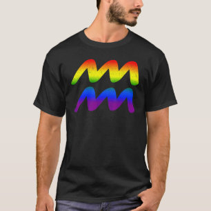 T-shirt Panneau Zodiaque Aquarius Lgbt Lgbt Rainbow Pride 