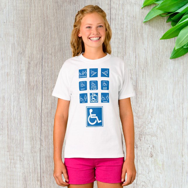 T-shirt Panneaux d'accessibilité en fauteuil roulant (Créateur téléchargé)