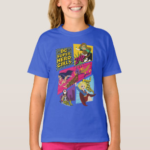 T-shirt Panneaux d'action pour filles Super Hero DC