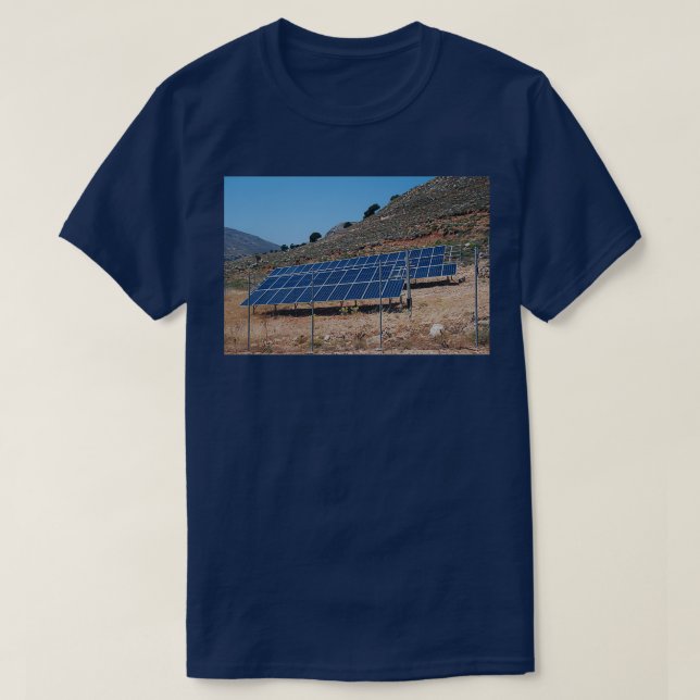 T-shirt Panneaux d'énergie solaire Tilos (Design devant)