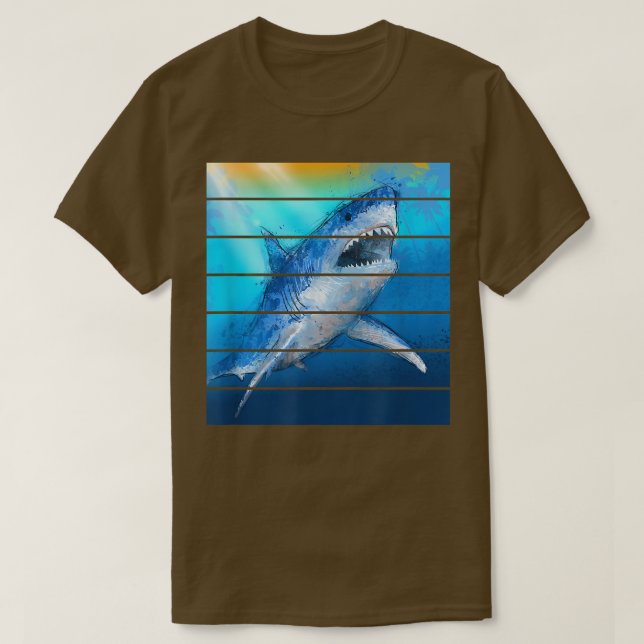 T-shirt Panneaux photo graphiques branchés pour requins (Design devant)