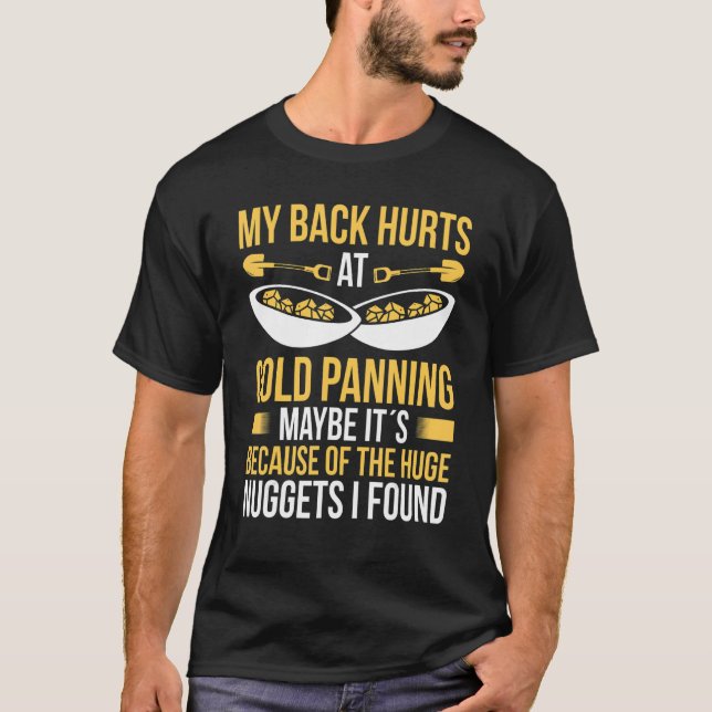 T-shirt Panner Or Dos Blessure Remplacement de la douleur  (Devant)