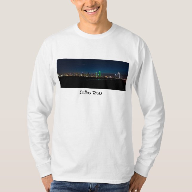 T-shirt Pano Dallas Skyline Dawn (Devant)