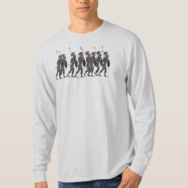 T-shirt Panoplie. Hoplites du grec ancien sur le mouvement (Devant)