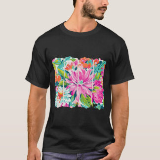 T-shirt Panorama de fleurs tropicales Art - Audacieux Beau