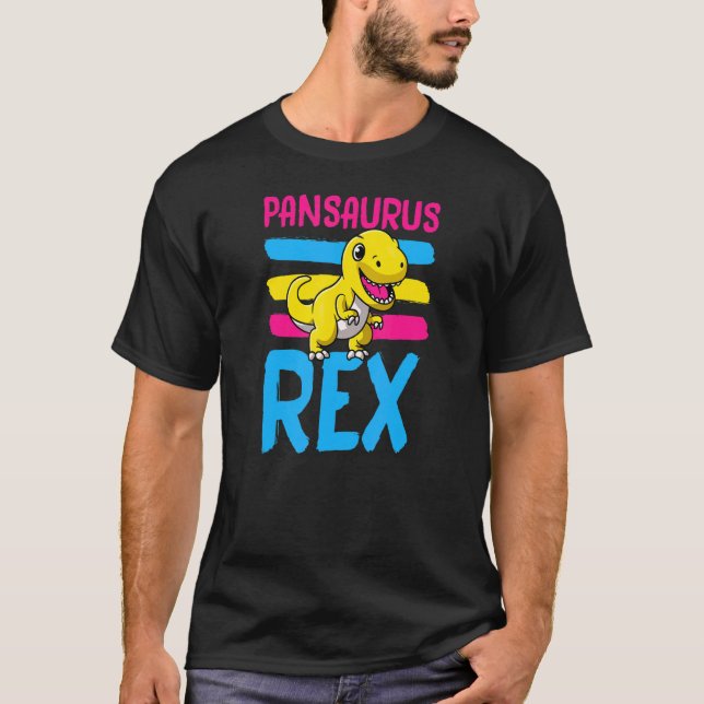 T-shirt Pansaurus Rex Pansexuel Rex Dinosaure Pan Pride S (Devant)