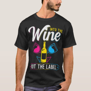 T-shirt Panséal Dans Le Vin Pas Le Étiquette, Pan Pride Pr